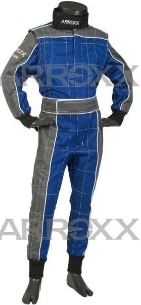 Arroxx Junior Overall Katoen Blauw/Grijs  MAAT 28